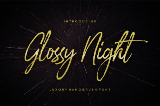 Glossy Night: A Script Handwritten Font That Elevates Every Design